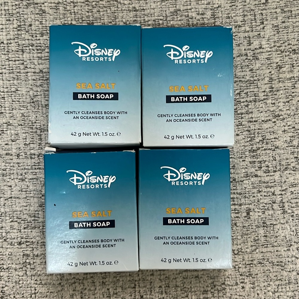 NEW Lot of 4 Disney Resorts Sea Salt Bath Soaps